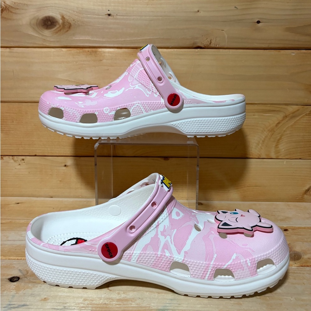New Crocs Pokémon Jigglypuff Classic Clog Star Light up LE /  mens 9 / W 11 - Picture 2 of 6
